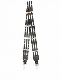 Maje studded leather shoulder strap