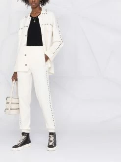 Maje punch-hole tracksuit bottoms