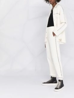 Maje punch-hole tracksuit bottoms