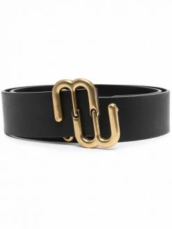 Maje Double M leather belt