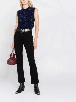 Maje crystal-embellished knitted vest