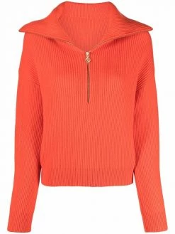 Maje zip-front merino sweater