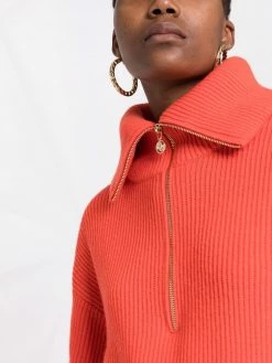 Maje zip-front merino sweater