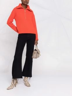 Maje zip-front merino sweater