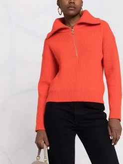Maje zip-front merino sweater