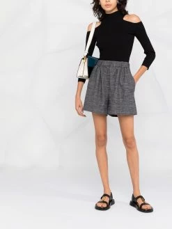 Maje high-rise tailored shorts