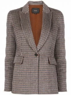 Maje houndstooth-pattern blazer