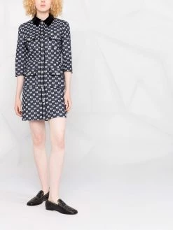 Maje bow-print dress