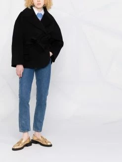 Maje belted fitted coat