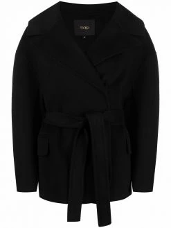 Maje belted fitted coat