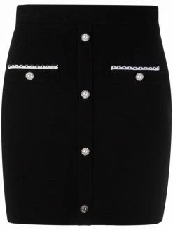 Maje embellished-button skirt