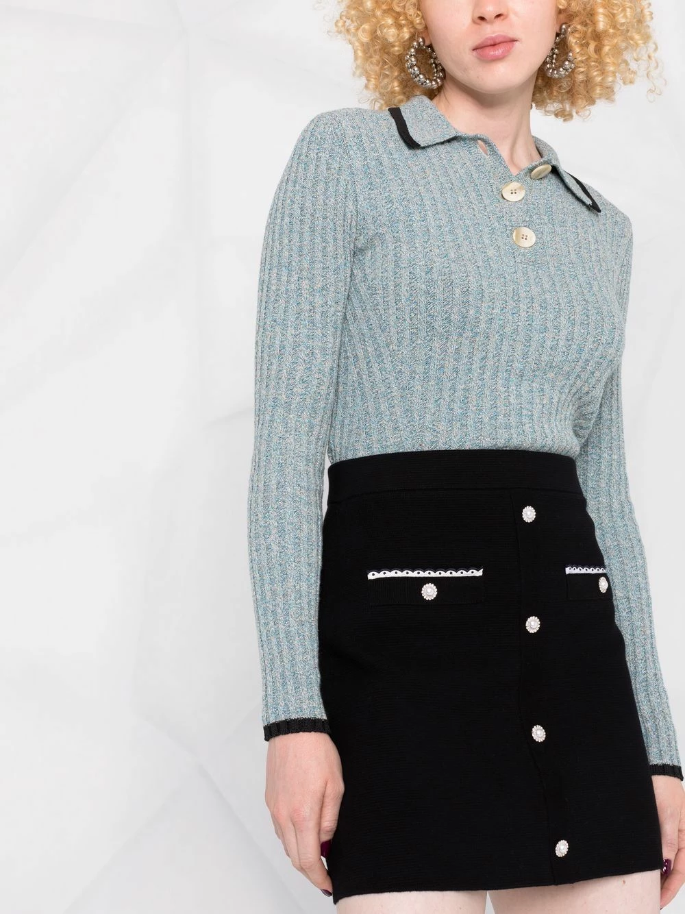 Maje Embellished button skirt fitted skirts of women 7 Maje embellished-button skirt