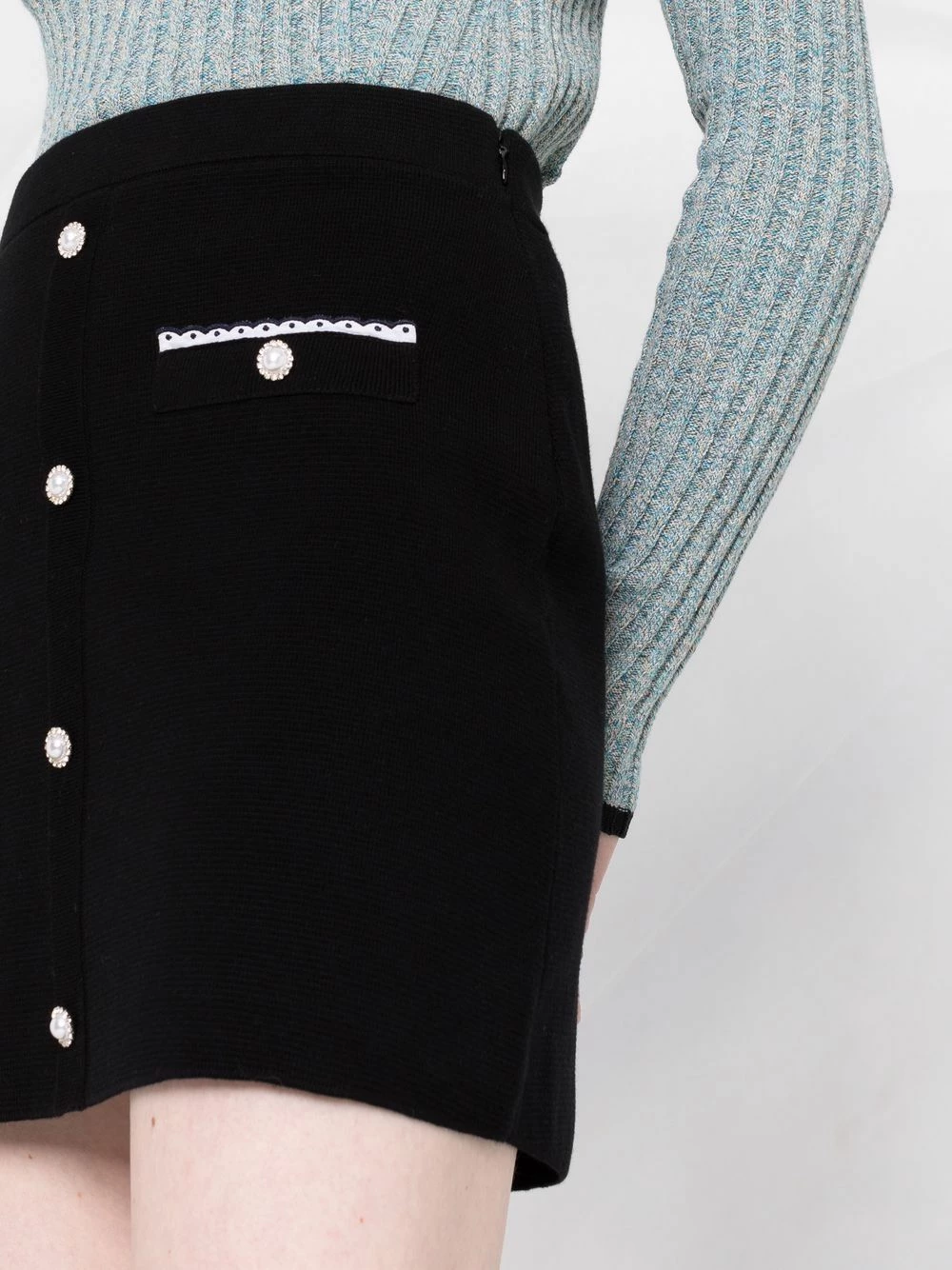 Maje Embellished button skirt fitted skirts of women 5 Maje embellished-button skirt