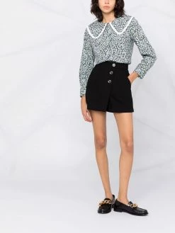 Maje bib-collar blouse