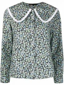 Maje bib-collar blouse