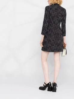 Maje embossed-button dress