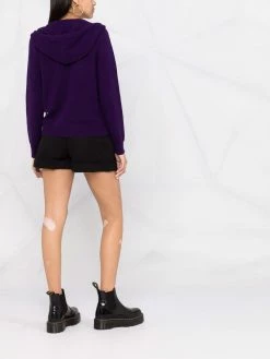 Maje zipped hooded cashmere cardigan