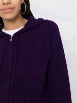Maje zipped hooded cashmere cardigan