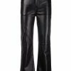 Maje high-waisted leather trousers