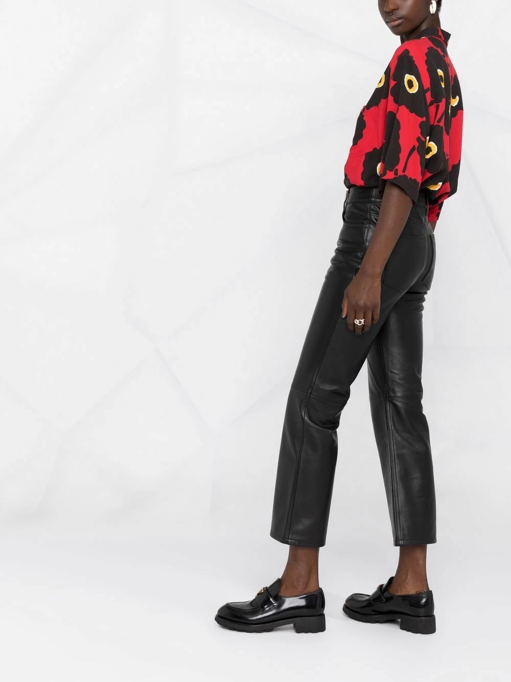 Maje High waisted leather trousers high waisted pants of women 8 Maje high-waisted leather trousers