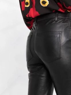 Maje High waisted leather trousers high waisted pants of women 10 Maje high-waisted leather trousers