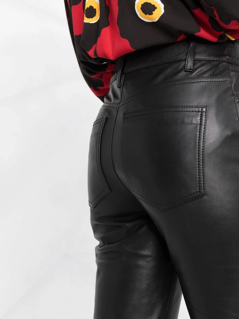 Maje High waisted leather trousers high waisted pants of women 5 Maje high-waisted leather trousers