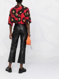 Maje High waisted leather trousers high waisted pants of women 11 Maje high-waisted leather trousers