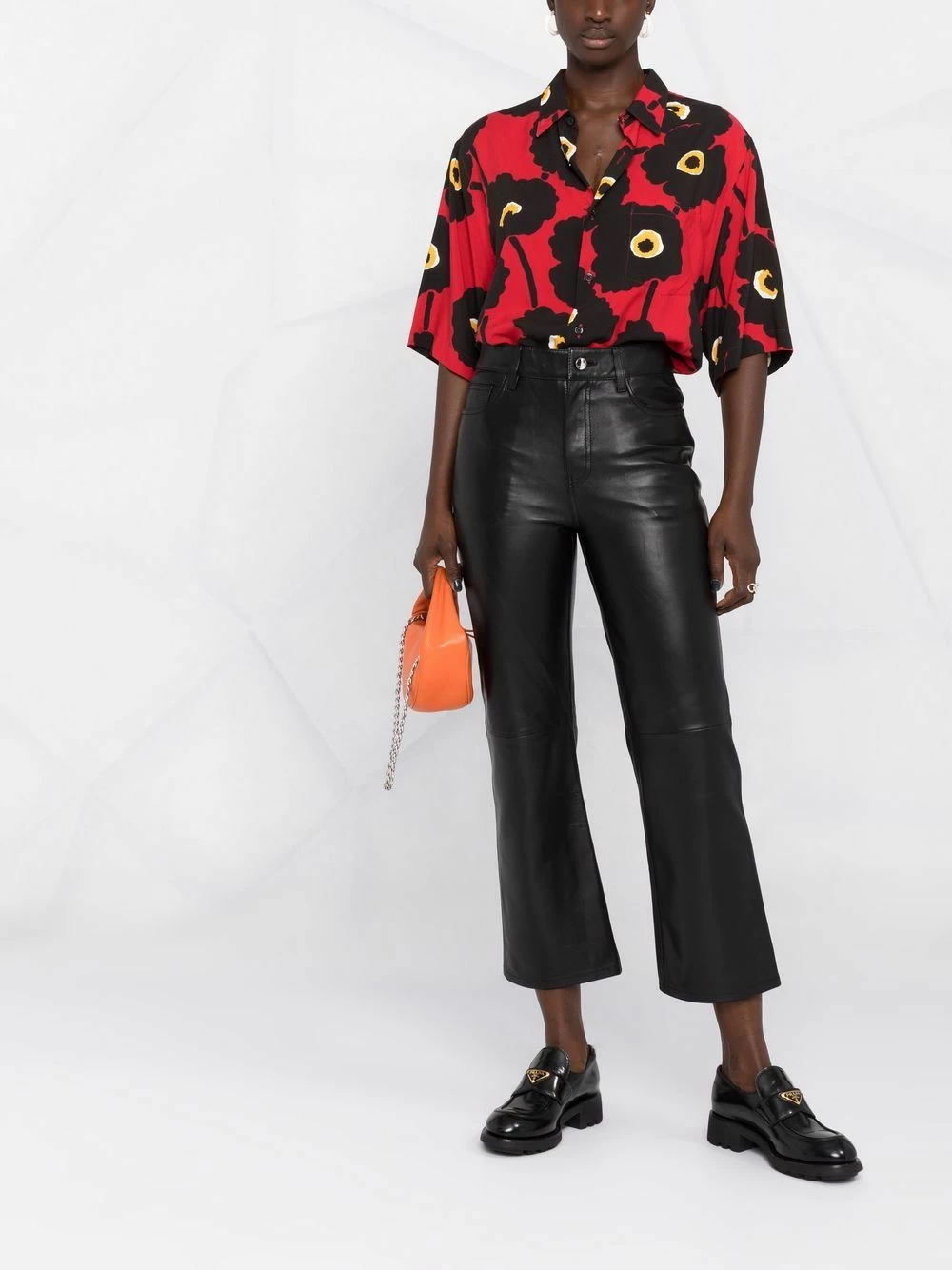 Maje High waisted leather trousers high waisted pants of women 4 Maje high-waisted leather trousers