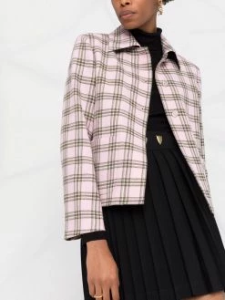 Maje check button-down jacket