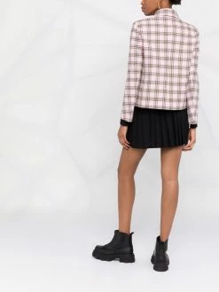 Maje check button-down jacket