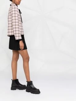 Maje check button-down jacket