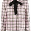 Maje check button-down jacket