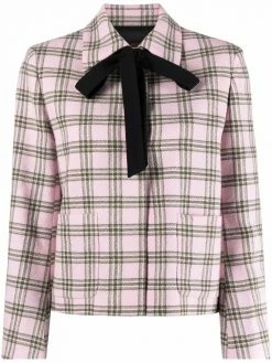 Maje Online 16 Maje check button-down jacket