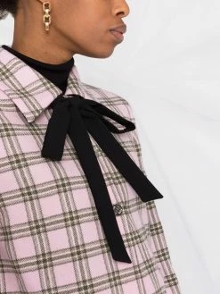 Maje check button-down jacket