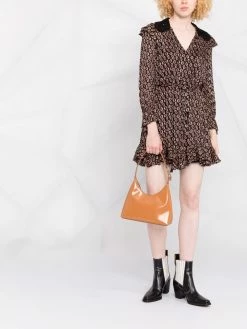 Maje monogram-print dress