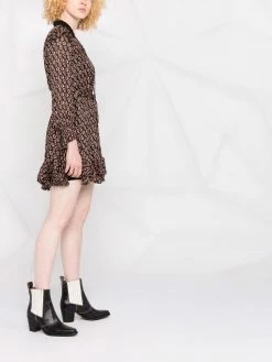 Maje monogram-print dress