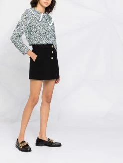 Maje asymmetric button-up shorts