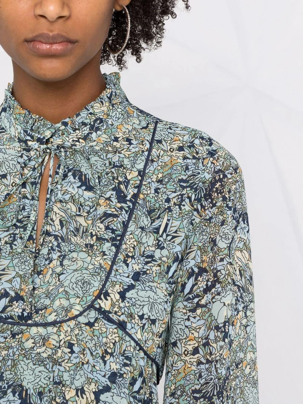 Maje Bouquet print long sleeve dress day dresses of women 7 Maje bouquet-print long-sleeve dress