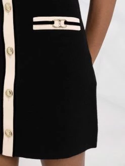 Maje contrast-trim knit dress