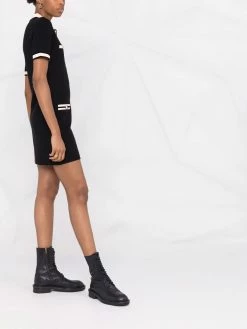 Maje contrast-trim knit dress