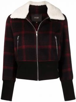 Maje plaid-check collared jacket
