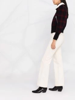 Maje plaid-check collared jacket