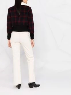 Maje plaid-check collared jacket