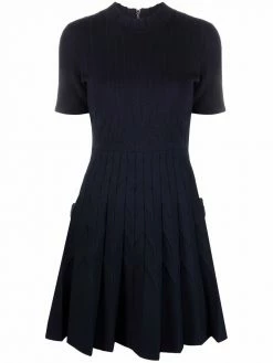 Maje embroidered short-sleeve dress