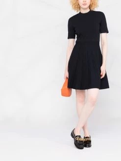 Maje embroidered short-sleeve dress