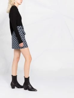 Maje bow print mini skirt