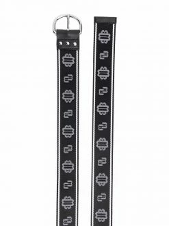 Maje geometric embroidered belt