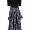 Maje wrap-skirt layered dress
