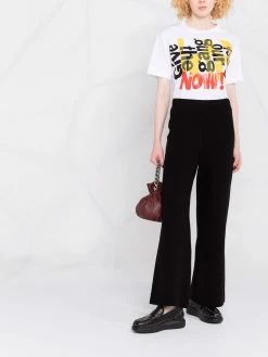 Maje high-rise flared trousers