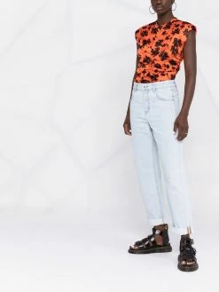 Maje high-waisted straight leg jeans